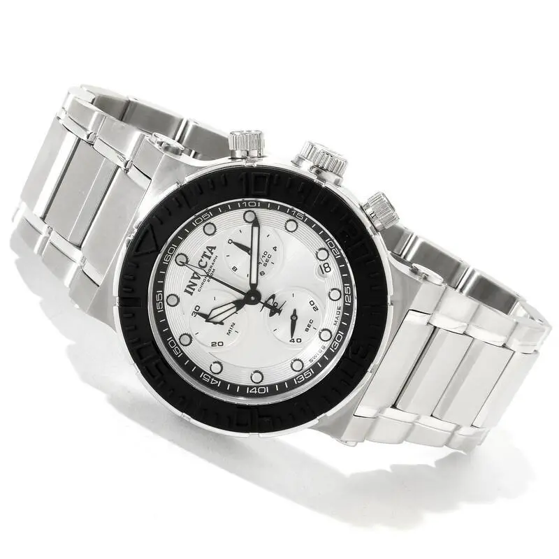 Invicta Men Reserve Ocean Reef Chronograph Dial Steel Tone Swiss Made Watch