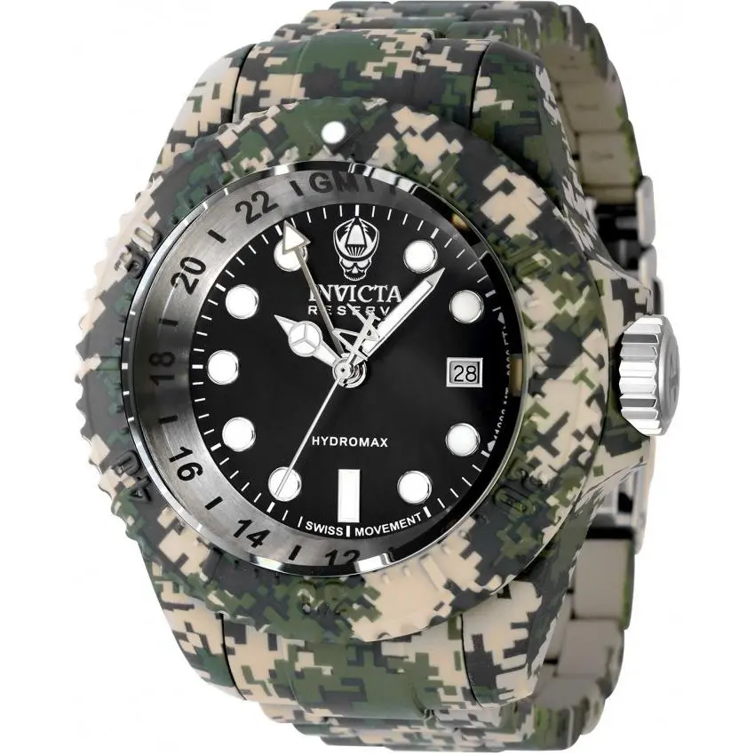 Invicta Reserve Gmt Quartz Black Dial Men`s Wrist Watch 40462