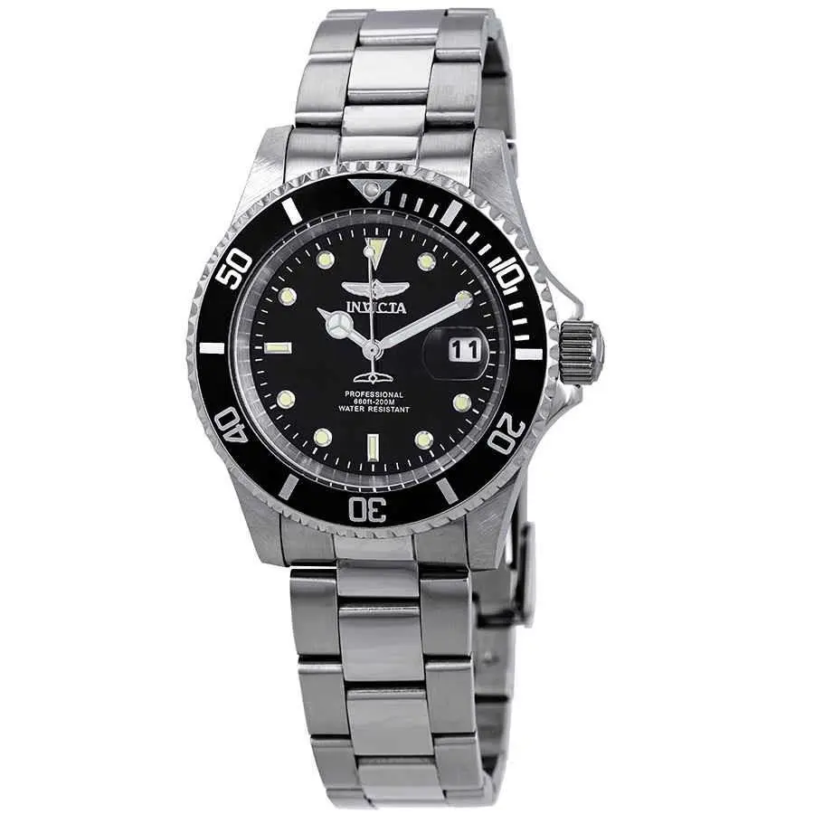 Pro Diver Black Dial Stainless Steel 40 mm Men`s Watch 26970 by Invicta