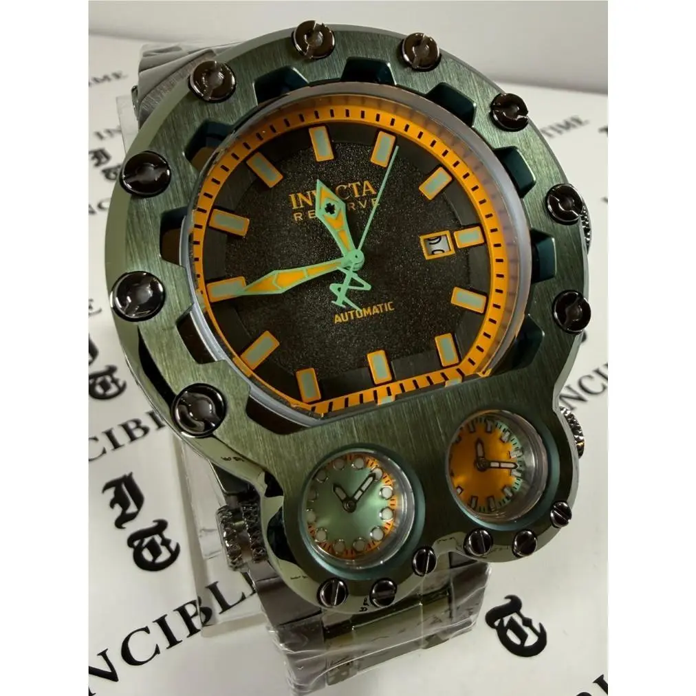 Invicta Reserve Magnum Tria Men`s Watch - 52mm Mint Titanium 37553