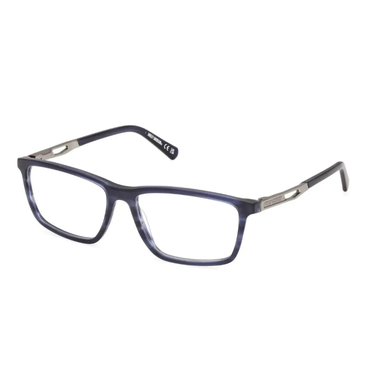 Harley Davidson HD50026 Unisex Blue Plastic Eyeglasses Frame 57-16-145