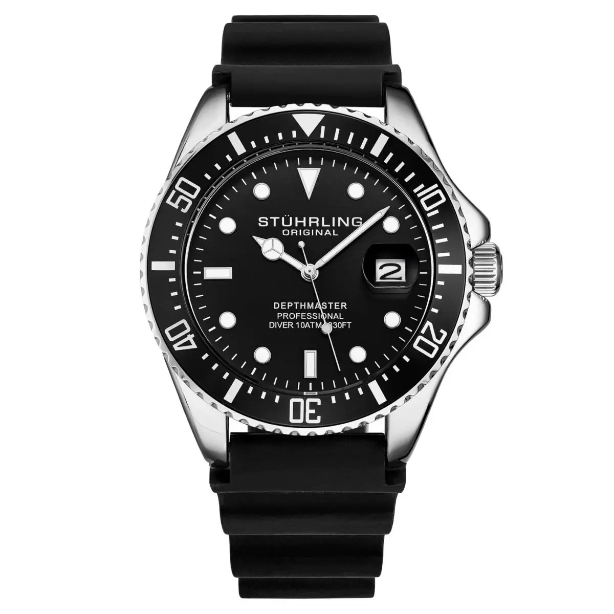 Stuhrling Original Men’s Dive Watch 42mm Stainless Steel Japanese Black by Stührling