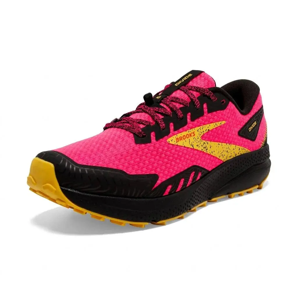 Brooks Women`s Divide 4 120394 Diva Pink/black/lemon Chrome - Diva Pink/Black/Lemon Chrome