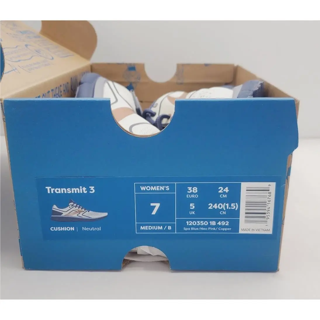 Brooks shoes - Brooks Transmit 3 - Transmit - Soft Off-White/Blue/Pink 3