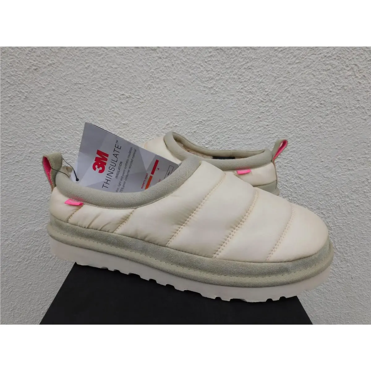 Ugg Tasman Lta Whitecap Polyester Puff Wool Slippers Shoes Men US 8/ Eur 41