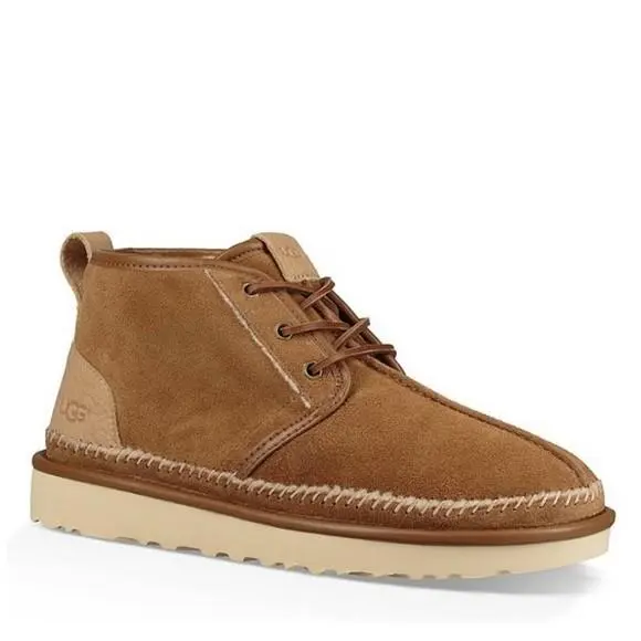 Ugg Neumel Stitch Mens Size 5 Boots Casual Fashion Shoes Suede Chestnut 1094398