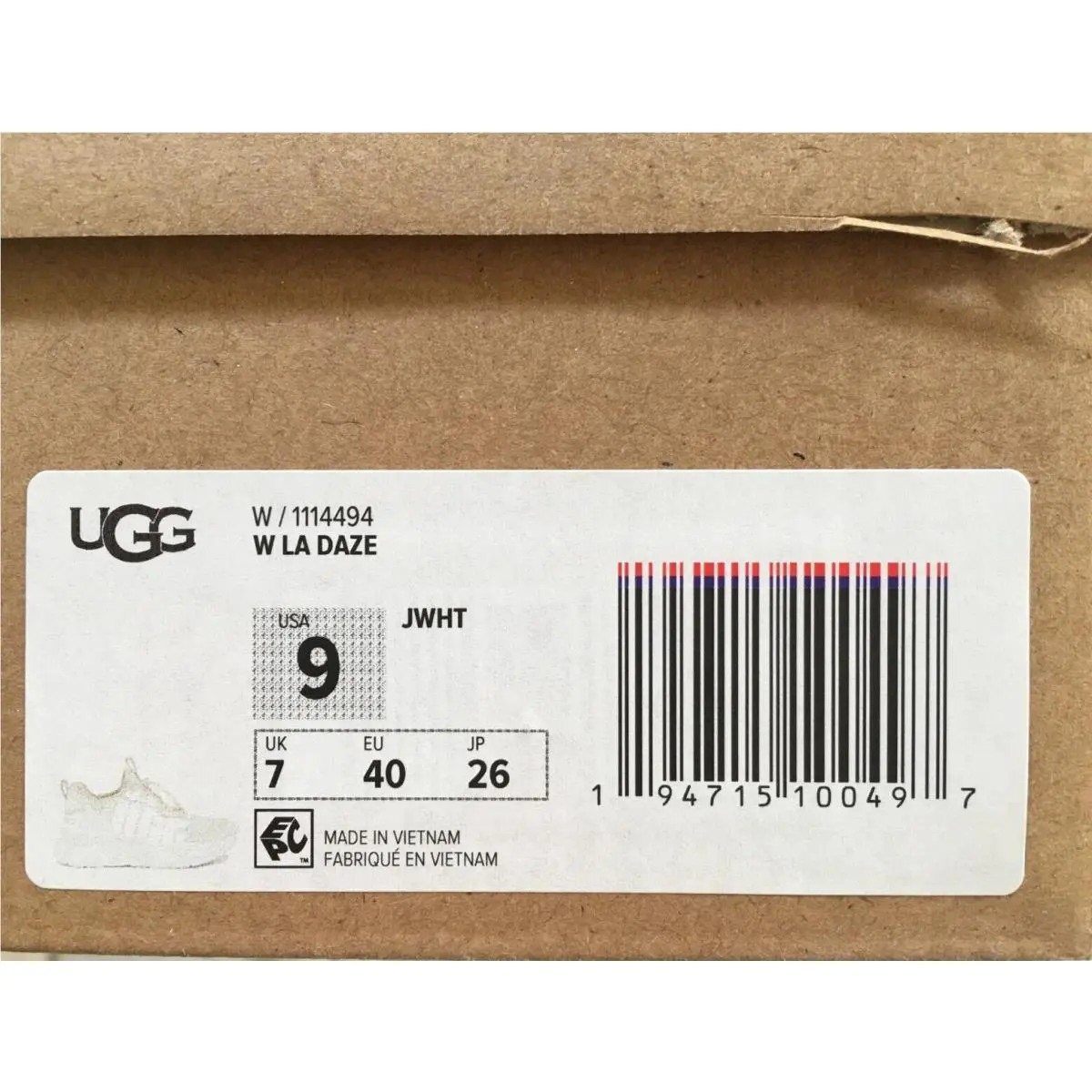 UGG shoes - UGG LA Daze - Daze - Jasmine / White 9