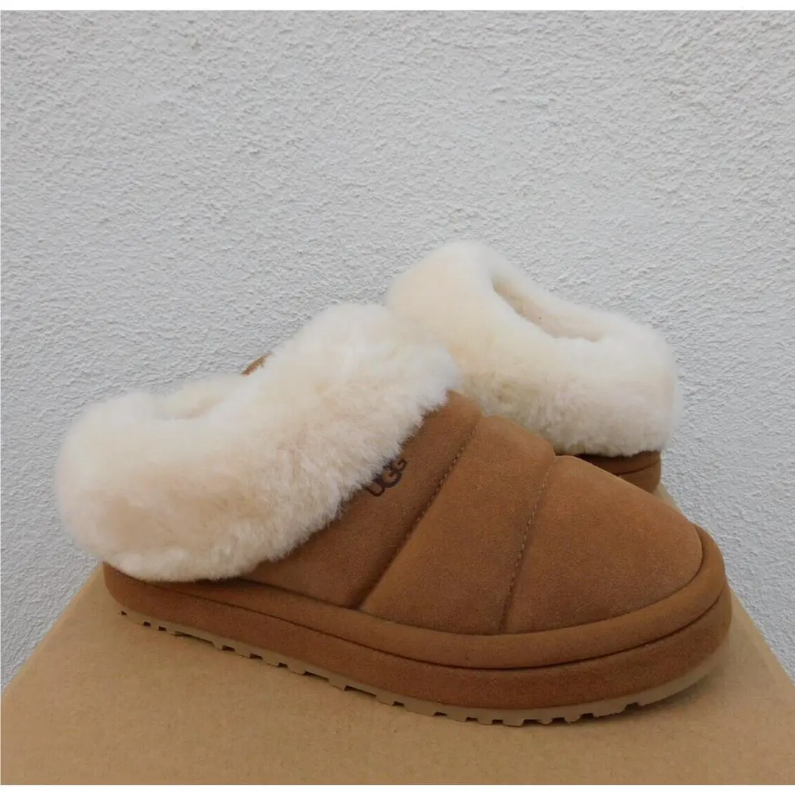 Ugg Tazzlita Chestnut Tazz Platform Slippers Shoes Kids US 2/ Eur 33.5
