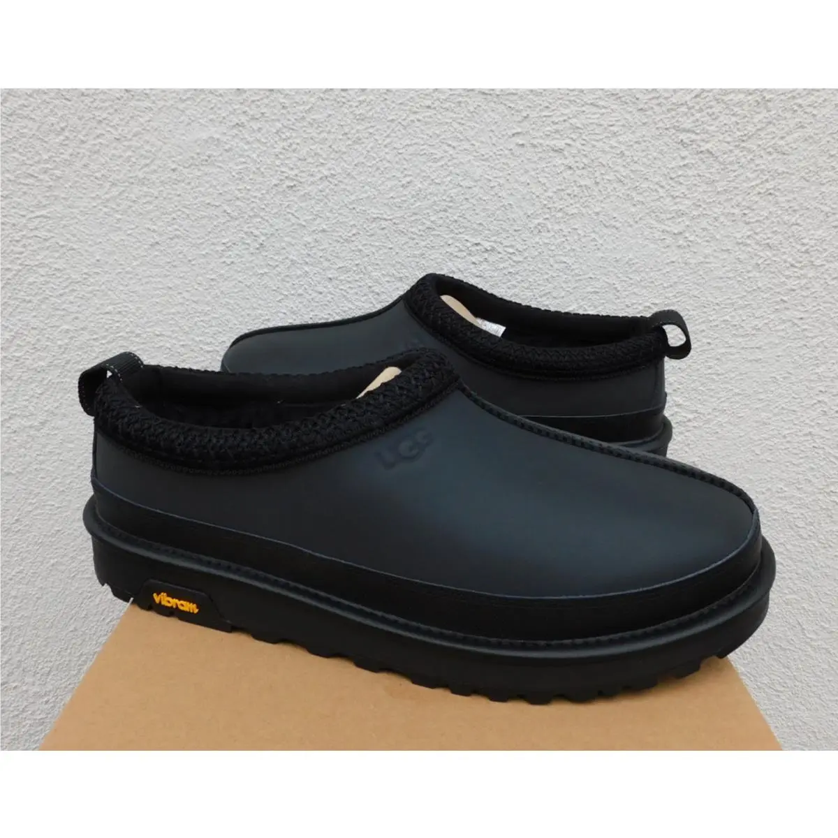 Ugg Black Tasman Reflective Wool Vibram Slippers Shoes Men US 12/ Eur 45