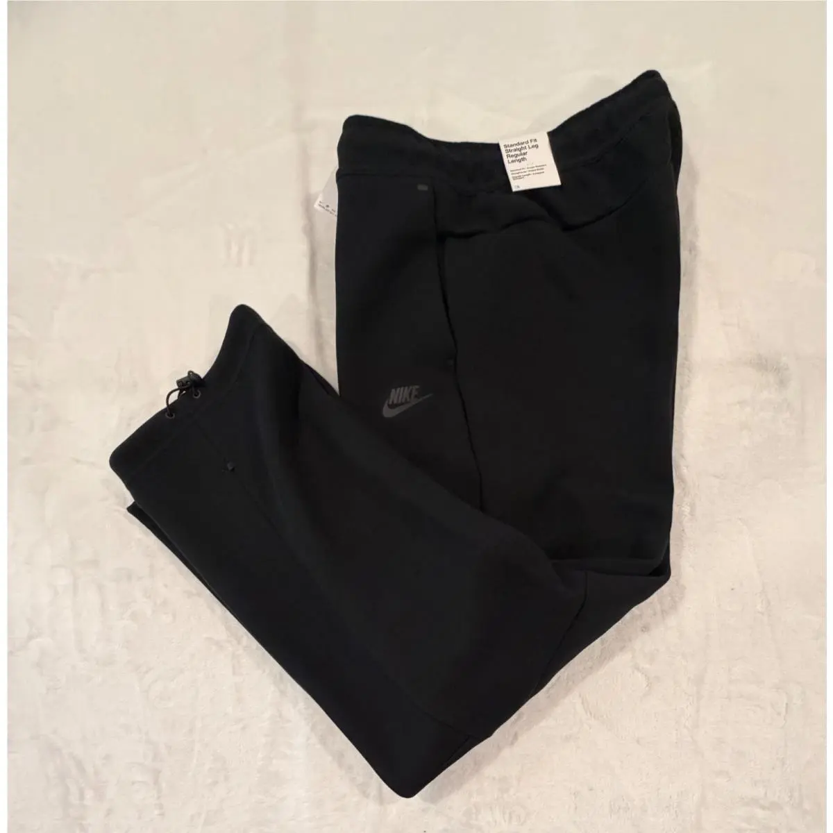 Nike Tech Mens Open Hem Fleece Sweatpants Black Sz XL IM0697-010