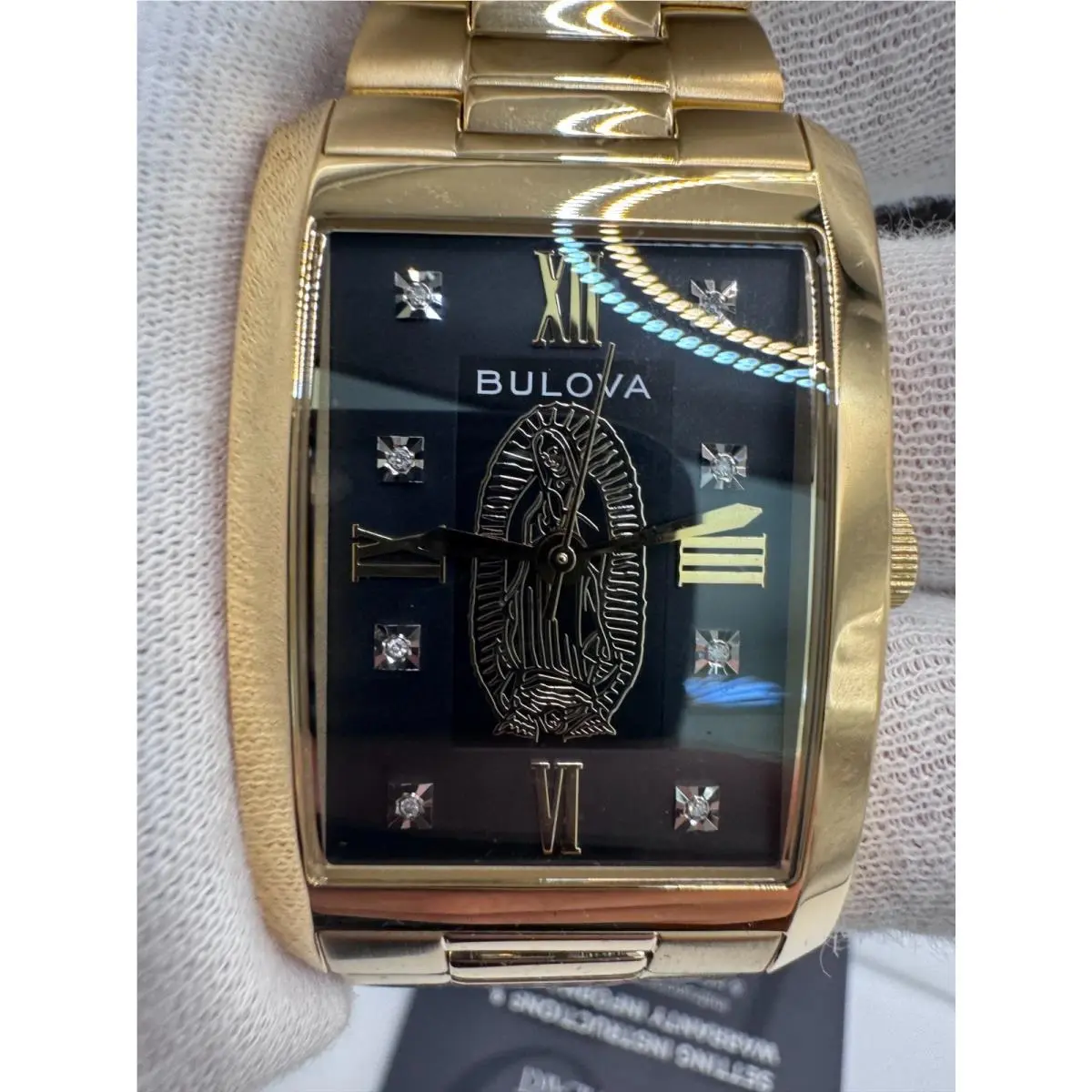 Classic Our Lady of Guadalupe Men`s Watch 97D137 by Bulova