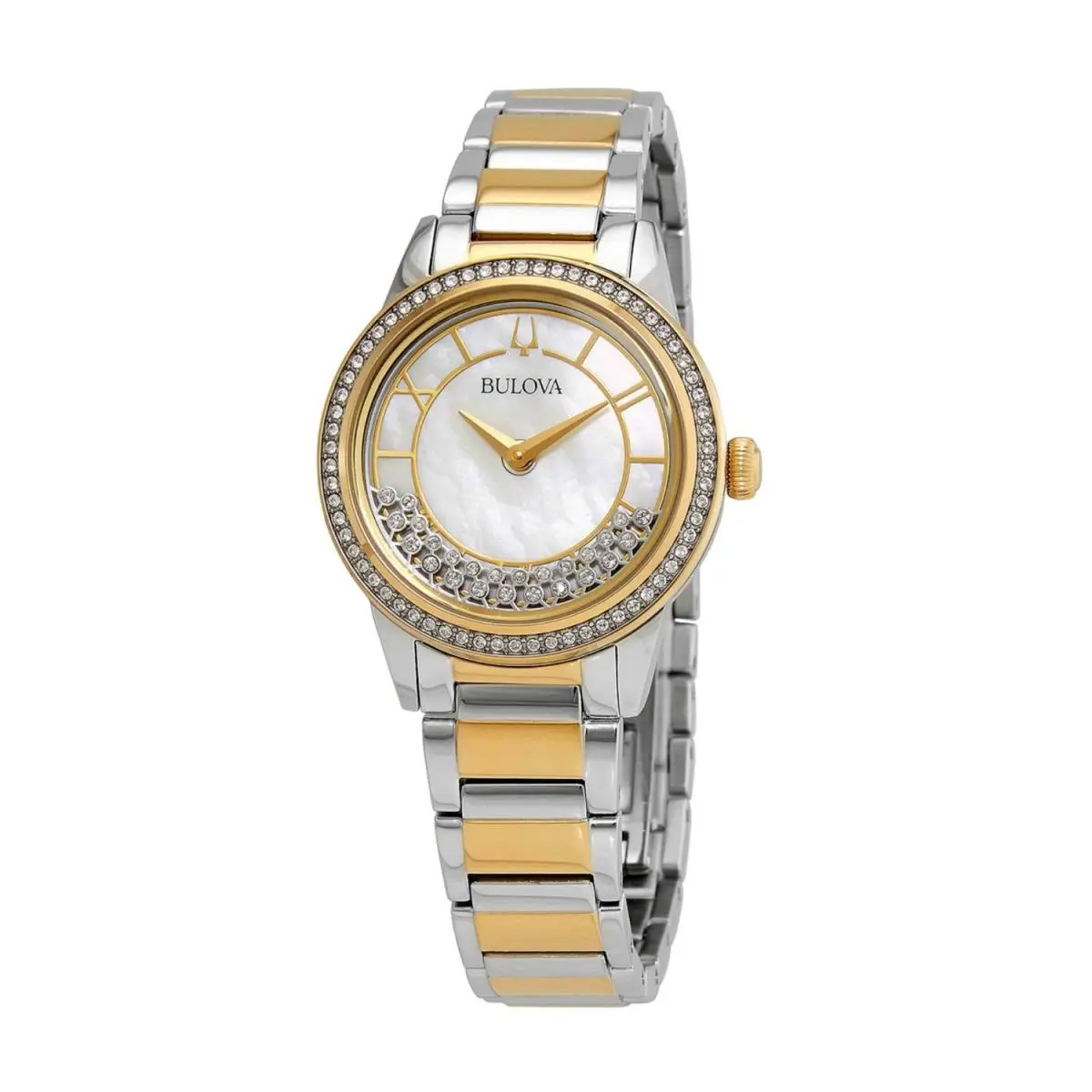 98L260 Women`s Crystal Collection Mother of Pearl Dial Quartz Watch by Bulova