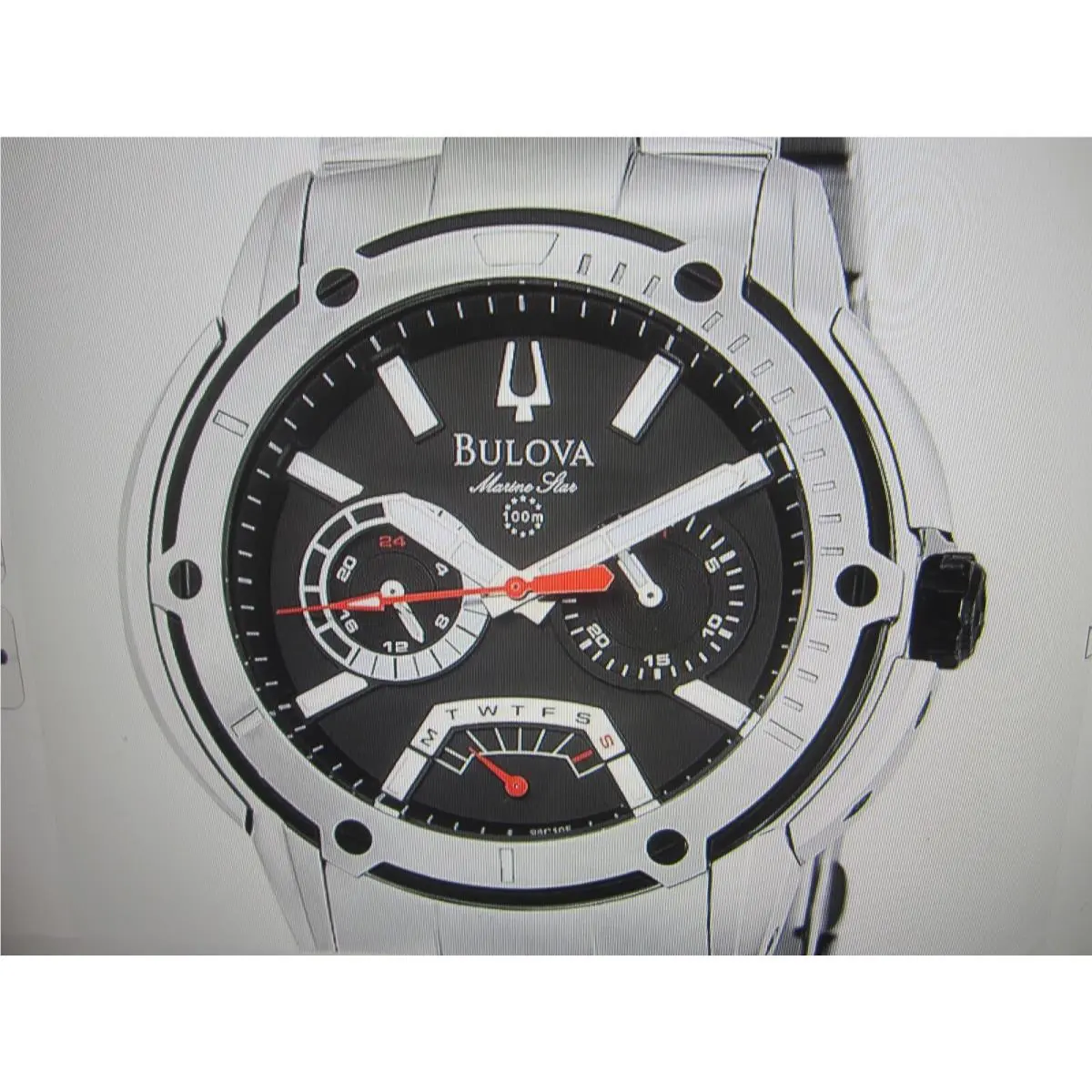 Marine Star Men`s Watch Chrono All S/s 98C105 by Bulova