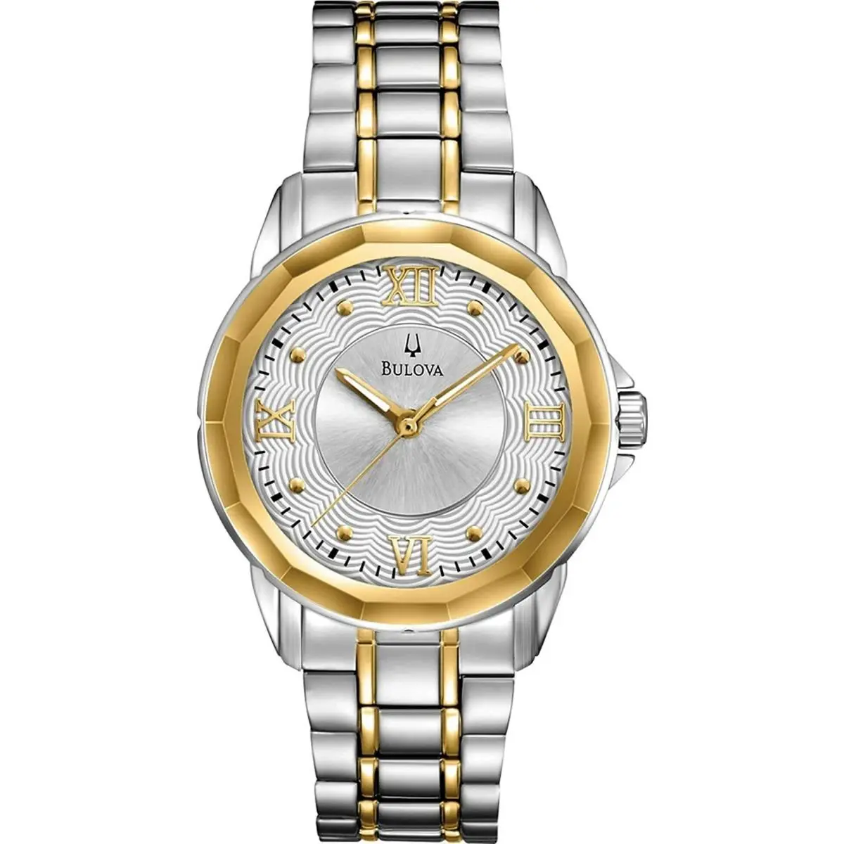 Womens Watch Stainless Steel Two Tone Silver Dial 98L166 by Bulova