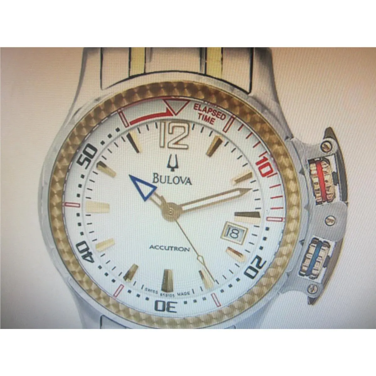 Accutron Men`s Watch Chrono Elapsed Time All S/s 65B105 by Bulova