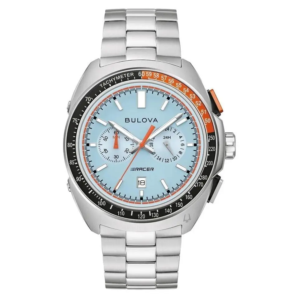 Racer Chronograph Quartz Blue Dial Men`s Watch 98B432 by Bulova