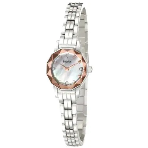 Women`s Watch Stainless Steel Dial Mother of Pearl 96P130 by Bulova