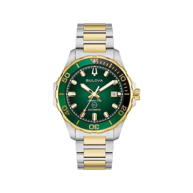 Marine Star Series B Two-tone Automatic 41mm Men`s Watch 98B467 by Bulova