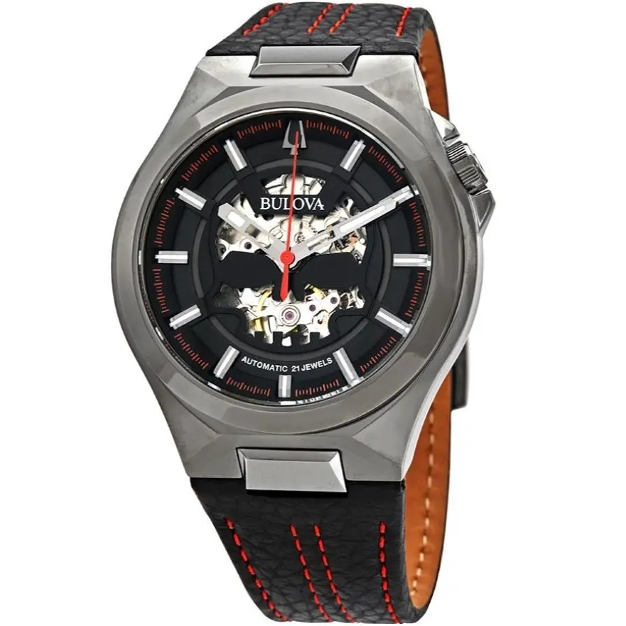 Maquina Automatic Black Dial Men`s Watch 98A237 by Bulova