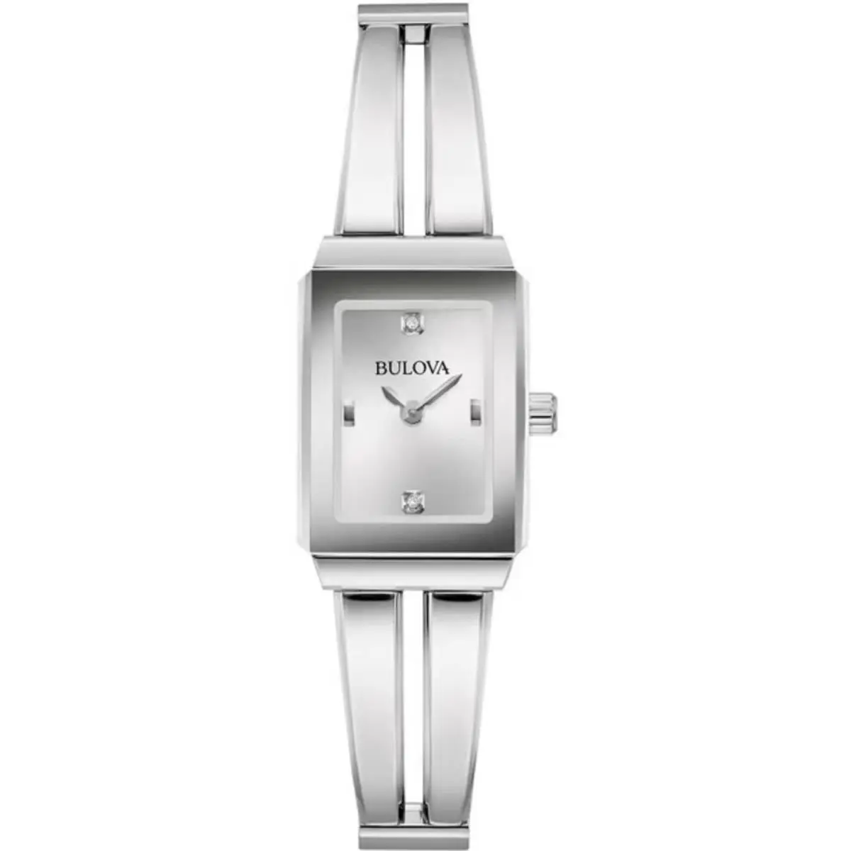 96P246 Women`s Modern Bangle Quadra Silver-tone Dial Quartz Watch by Bulova