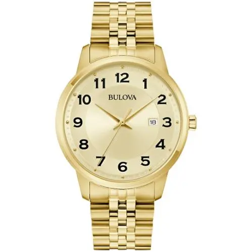 Gold Tone Stainless Steel Watch by Bulova