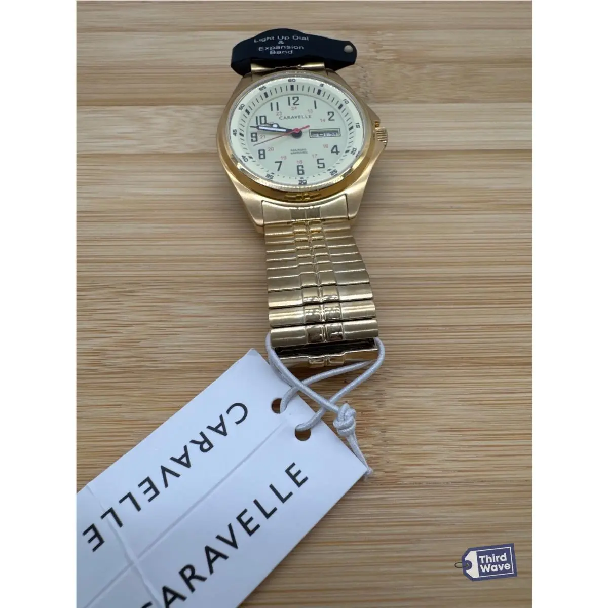 by Bulova 44C112 Men`s Railroad Approved Gold-tone Day-date Watch 40mm by Caravelle