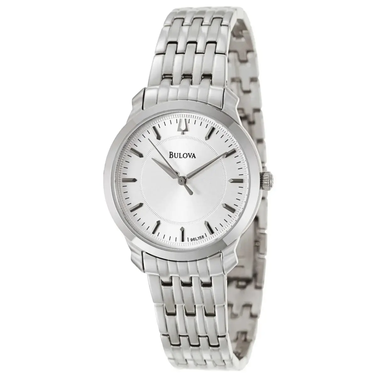 Women`s Watch Stainless Steel Round Analog Silver Dial 96L158 by Bulova