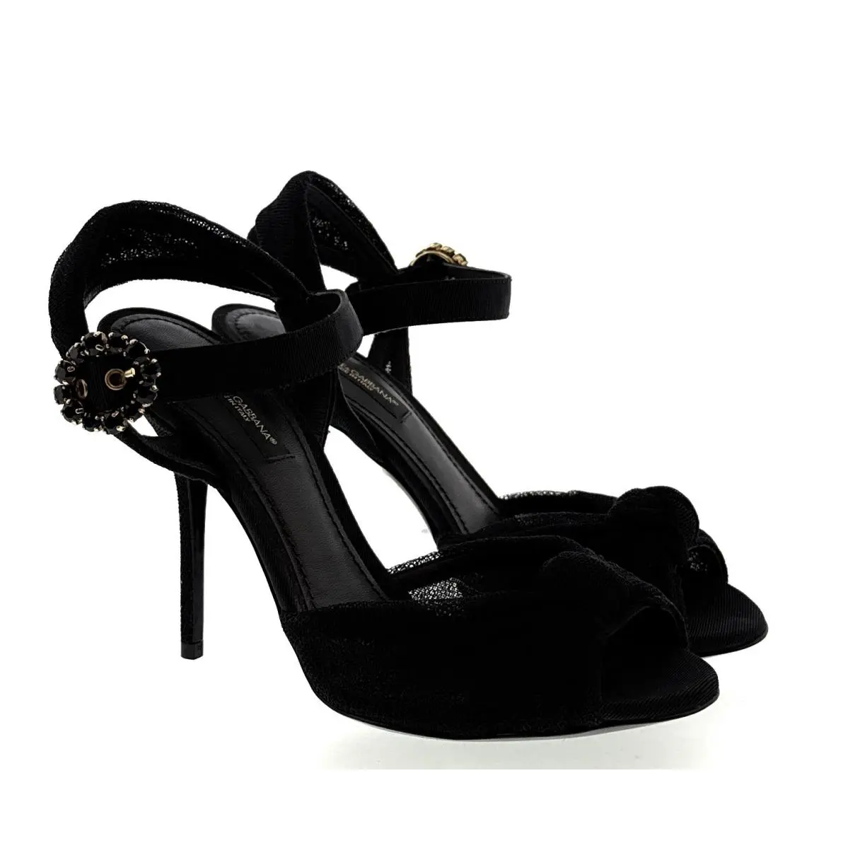 Dolce Gabbana Mesh Ornate Buckle Stiletto Heels-36 by Dolce & Gabbana