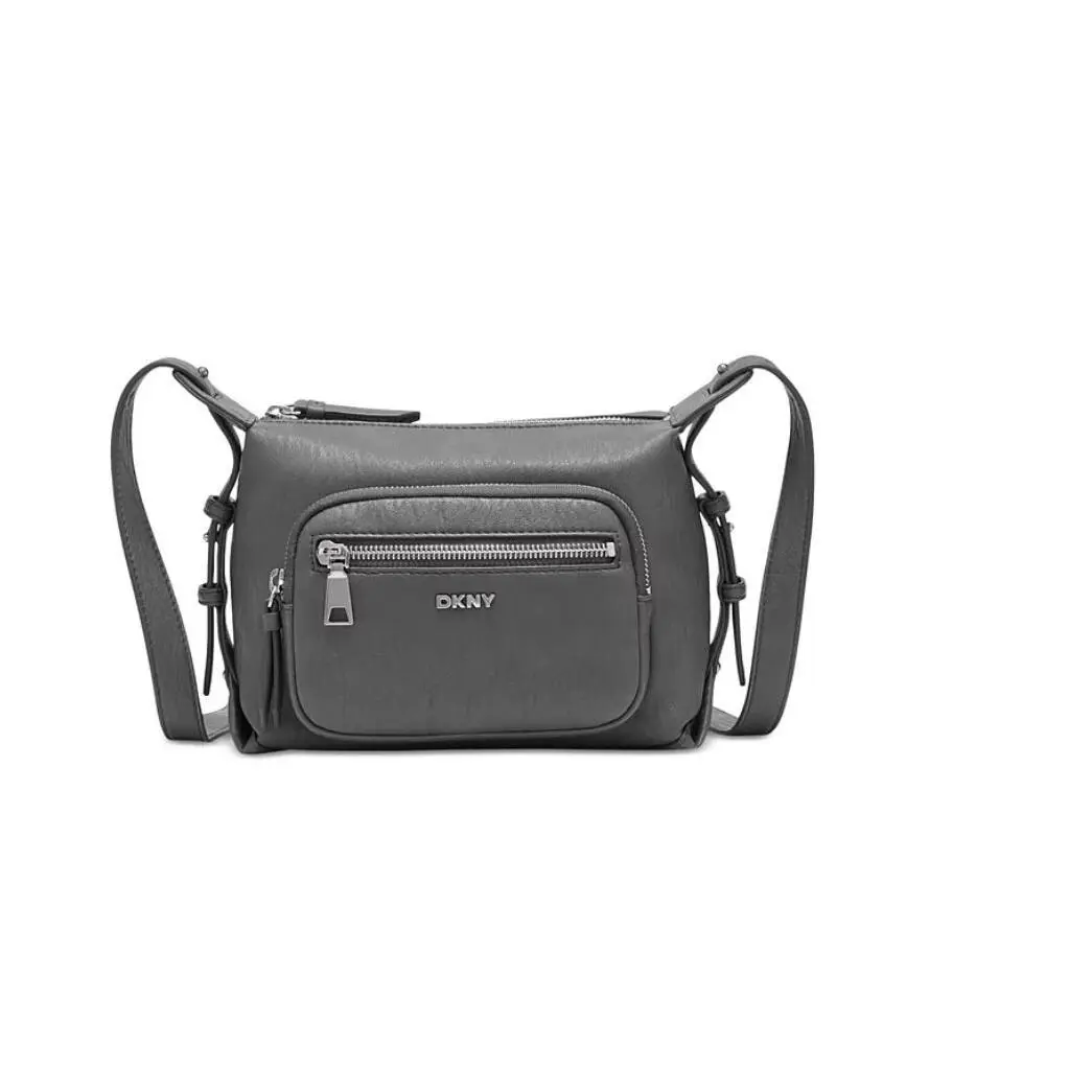 Dkny Shar Faux-leather Front Pocket Women`s Mini Crossbody Bag - Dark Grey