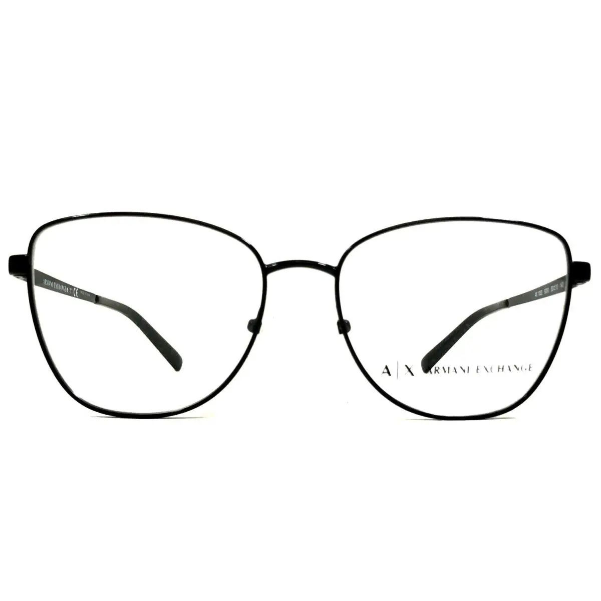 Eyeglasses Frames AX1033 6000 Black Cat Eye Full Rim 53-16-140 by Armani Exchange