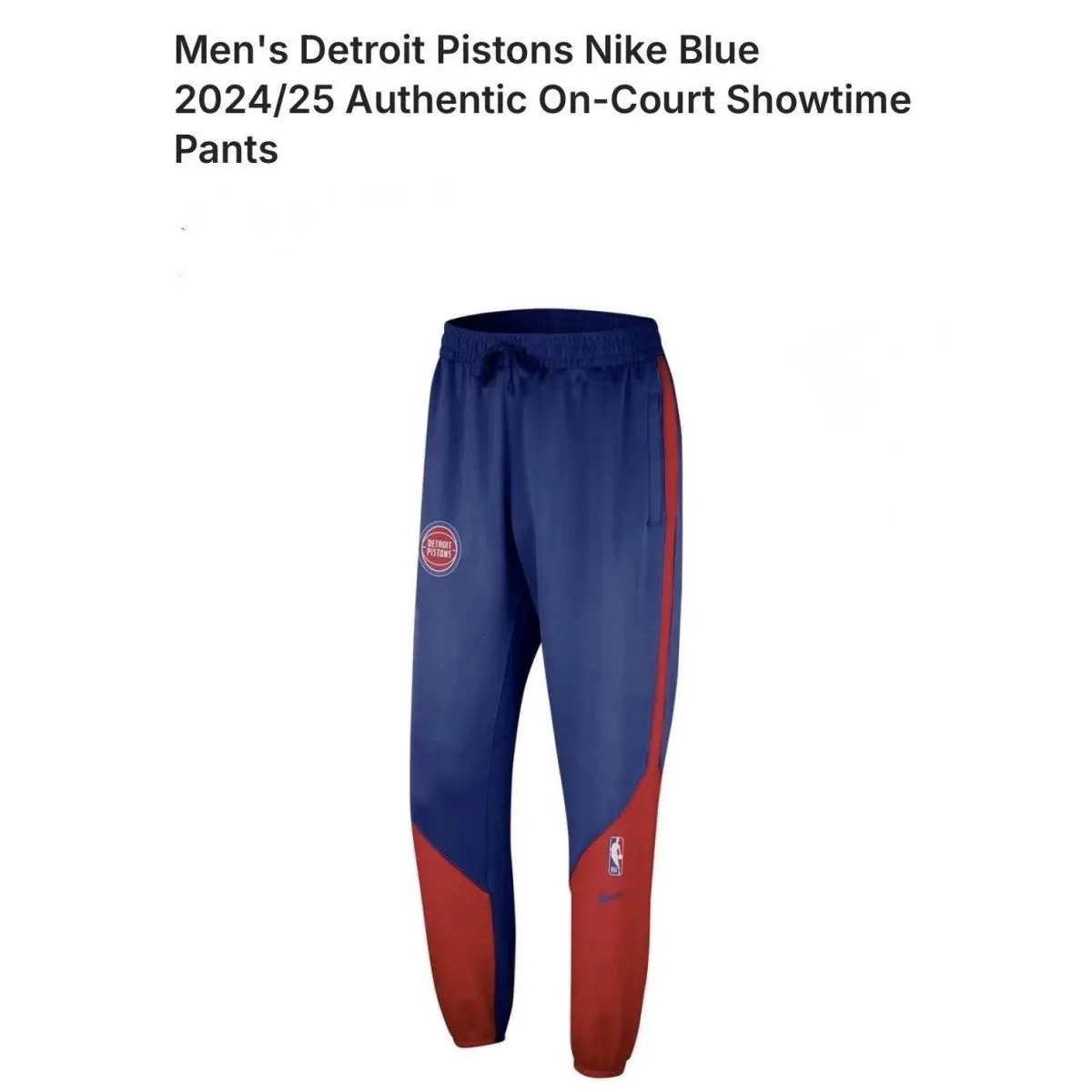 Nike clothing - 2024/25 Authentic On-Court Showtime Pants - FQ4657-495 - Blue/Red 8