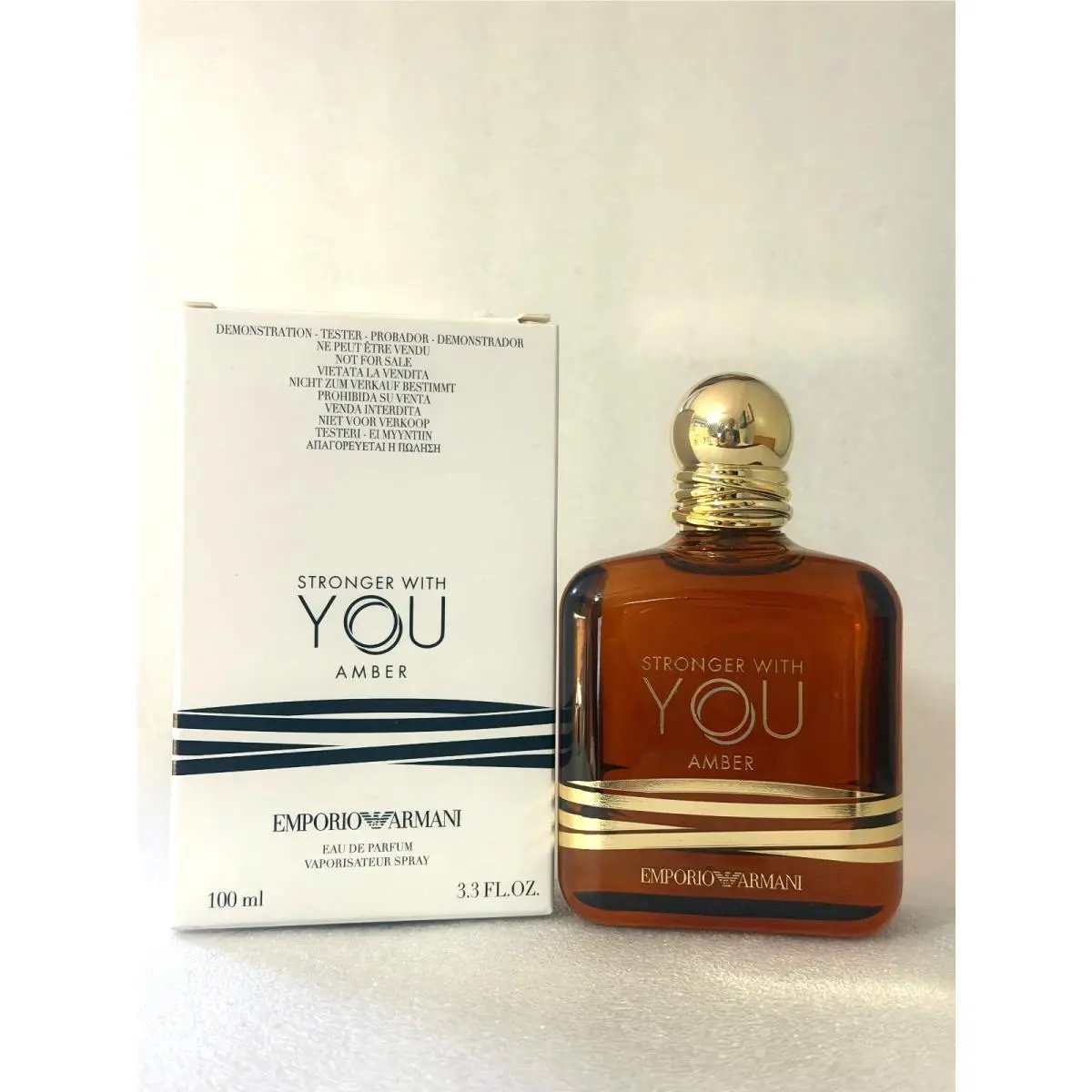 Emporio Armani Stronger with You Amber 3.3 oz Eau De Parfum Spray Sample