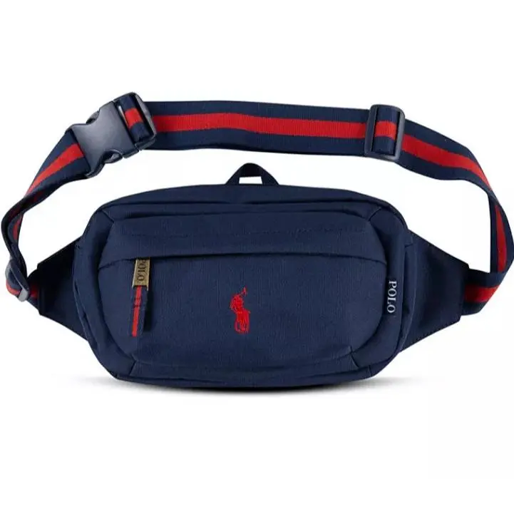Polo Ralph Lauren Canvas Crossbody Bag Belt Purse Navy Pony Logo
