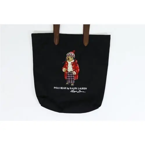 Polo Ralph Lauren Polo Bear Reversible Canvas Tote Bag Black Winter Toggle Coat
