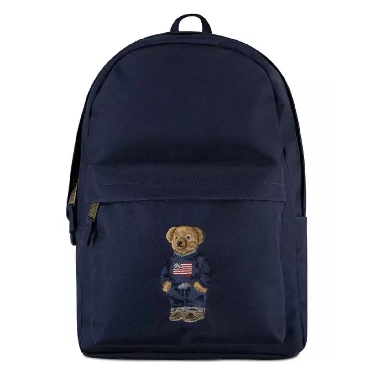 Polo  Navy Canvas Polo Bear Unisex Backpack Full Size by Ralph Lauren