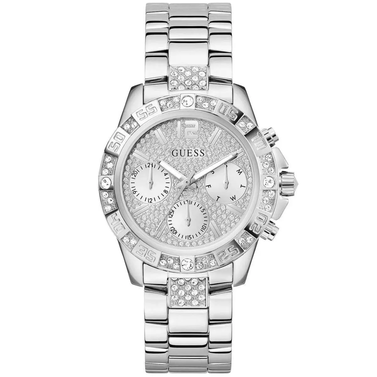 Guess Majesty Silver Chronograph Ladies Quartz Watch GW0771L1