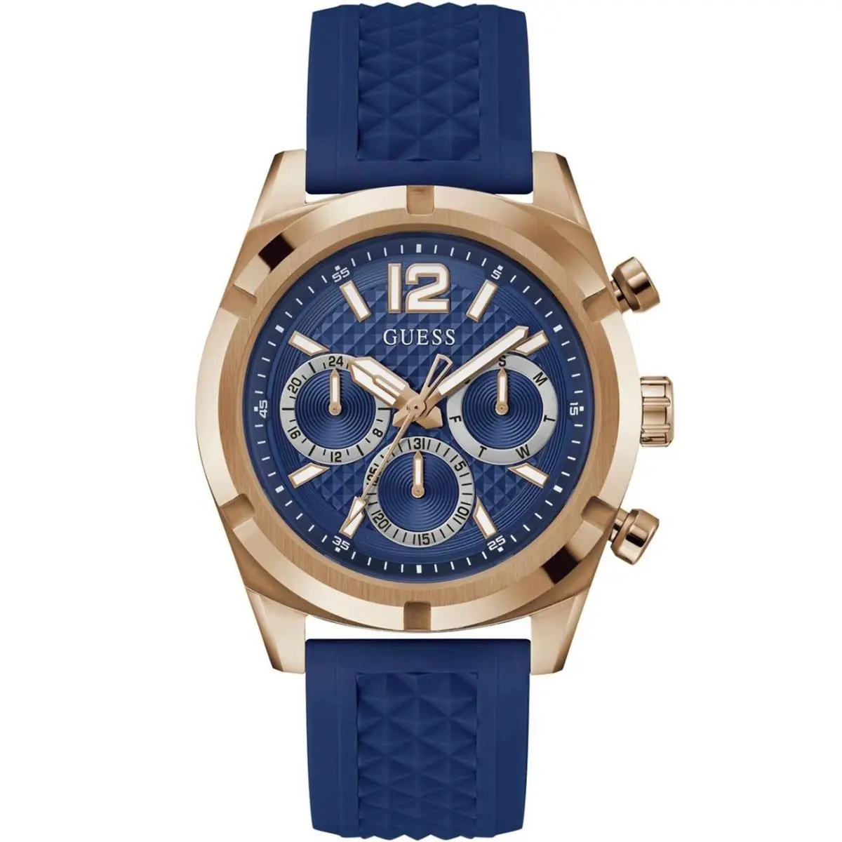 Guess Men`s Watch Resistance 44mm 5ATM Blue Strap Multifunction GW0729G3