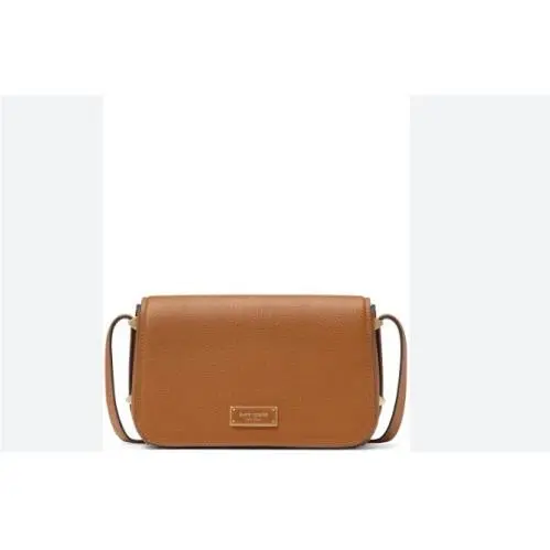 Kate Spade NY Liv Pebbled Leather Flap Women`s Crossbody in Cavern Clay /tan