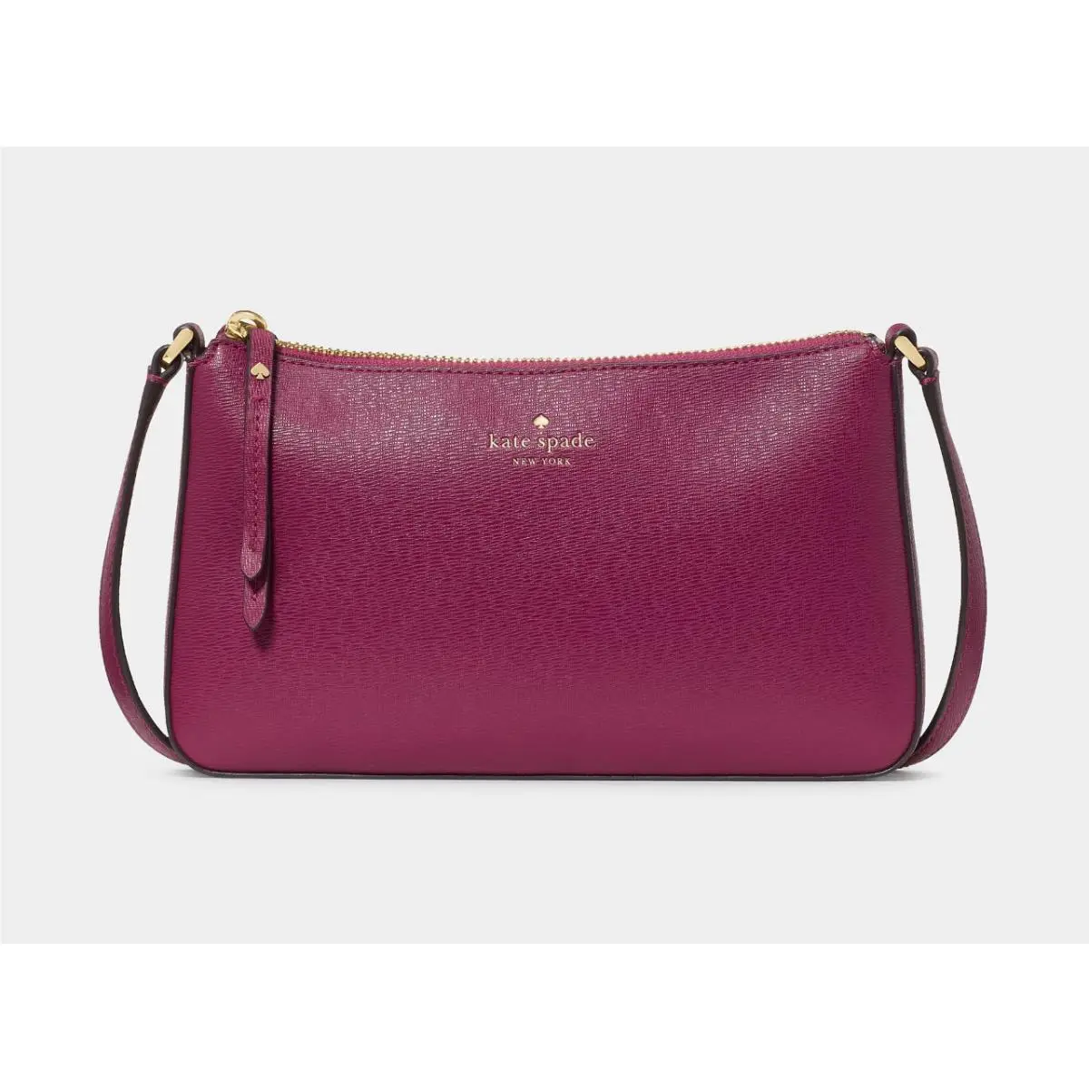 New Kate Spade Ginnie Crossbody Coated Canvas Dark Raspberry with Dust Bag
