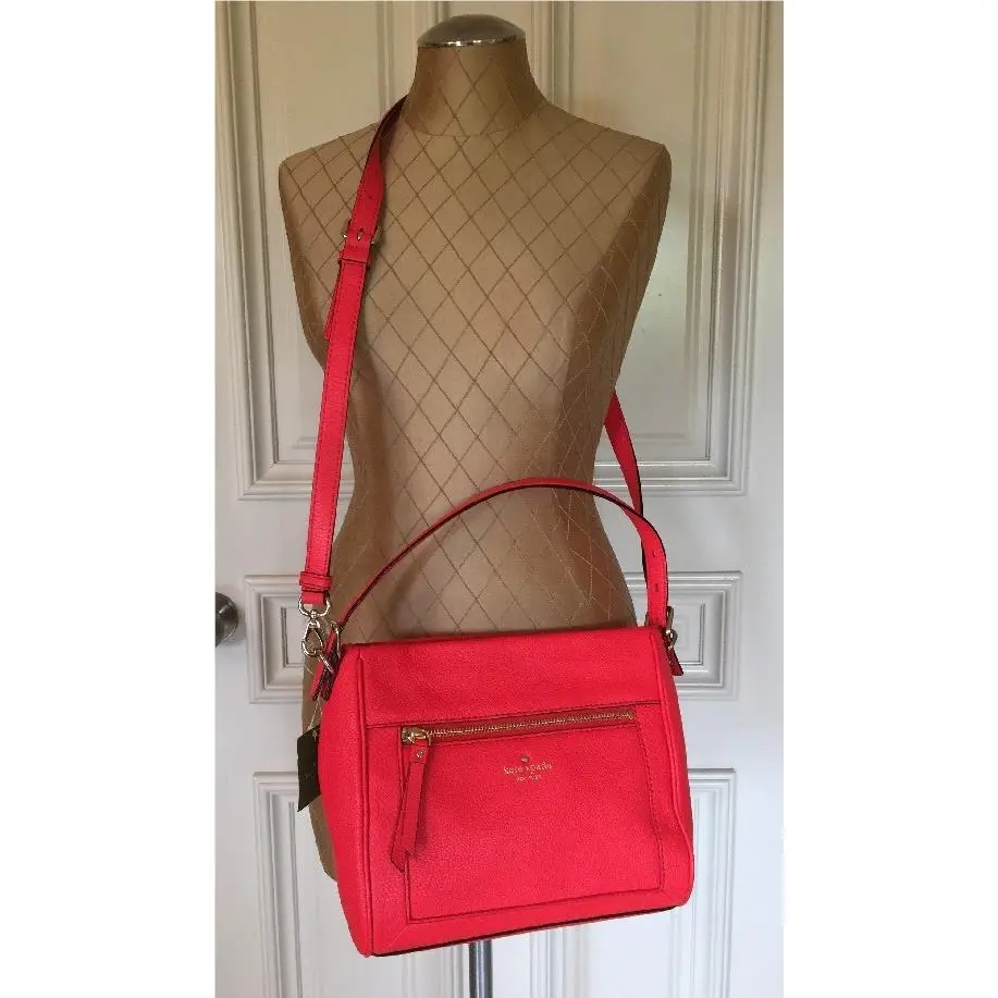 Kate Spade Cobble Hill - Little Harris` Leather Hobo Medium In Geranium Gold