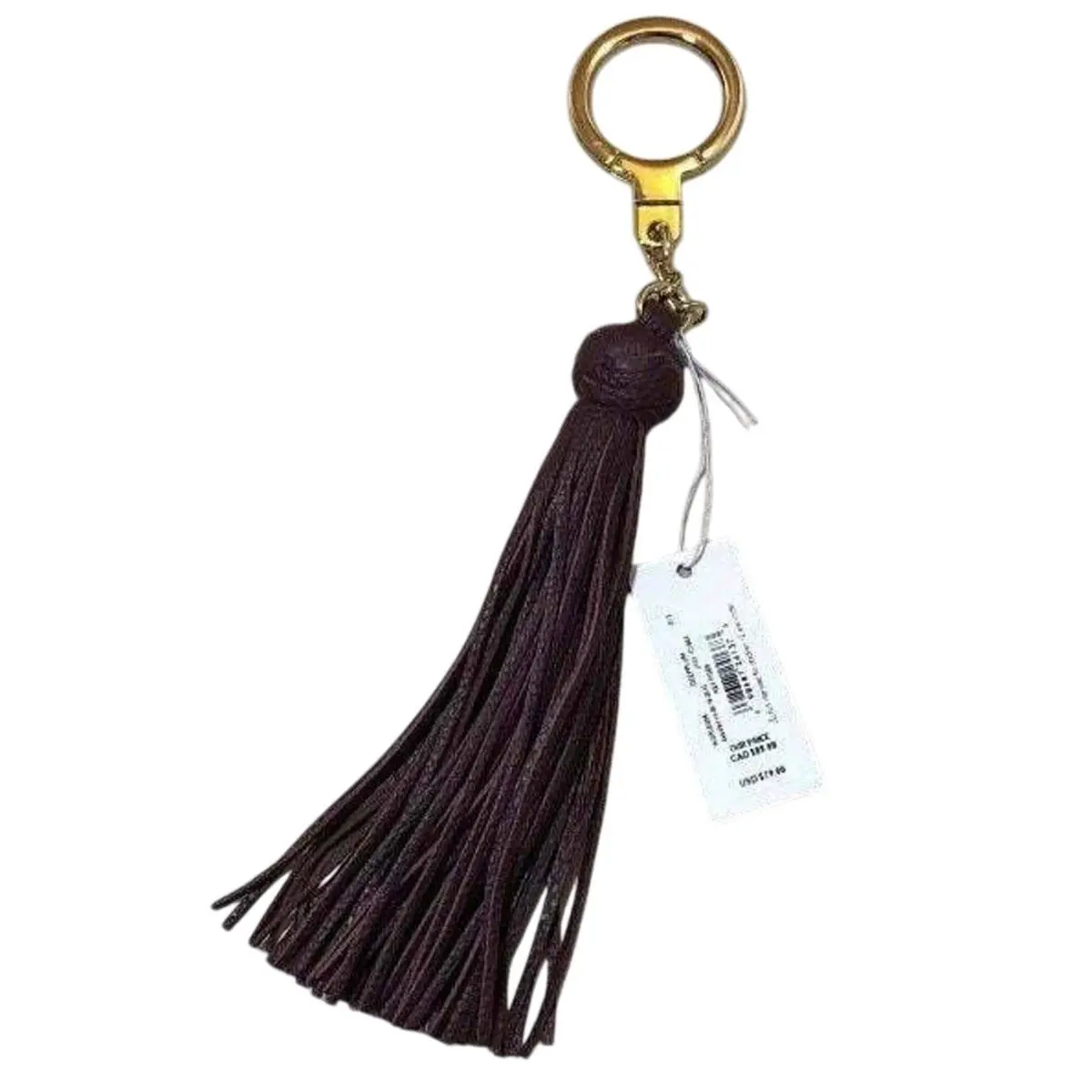 Long Tassel Key Chain Purse Charm in Deepplum New by Kate Spade