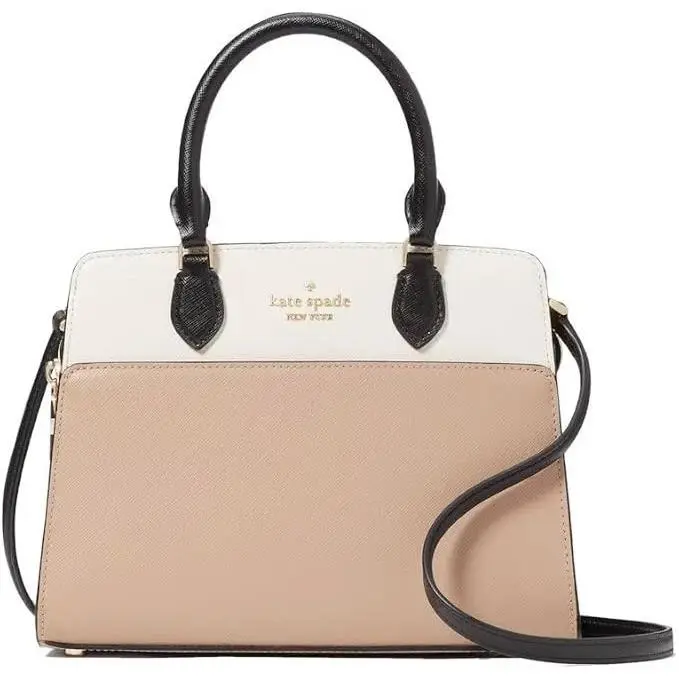 Kate Spade Madison Small Satchel Toasted Hazelnut Leather Top Handle Crossbody