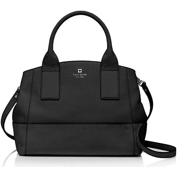 Kate Spade New York Southport Avenue Sloan Black Pebbled Leather Satchel Bag