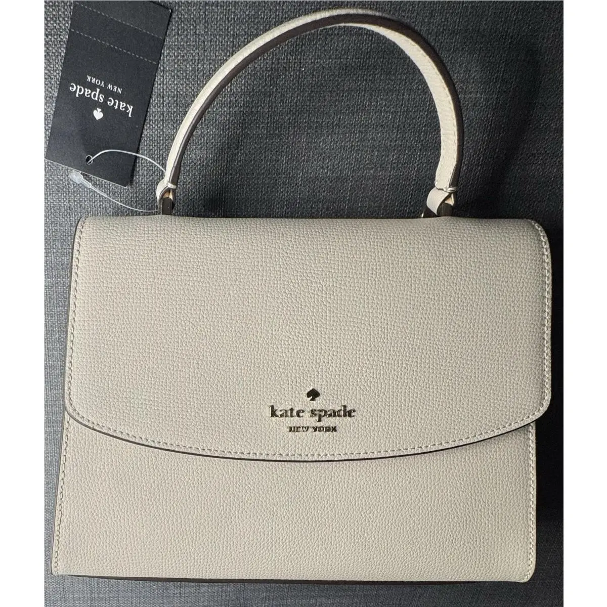 Kate Spade NY Top Handle /crossbody Refined Grain Leather -pretty Off White New
