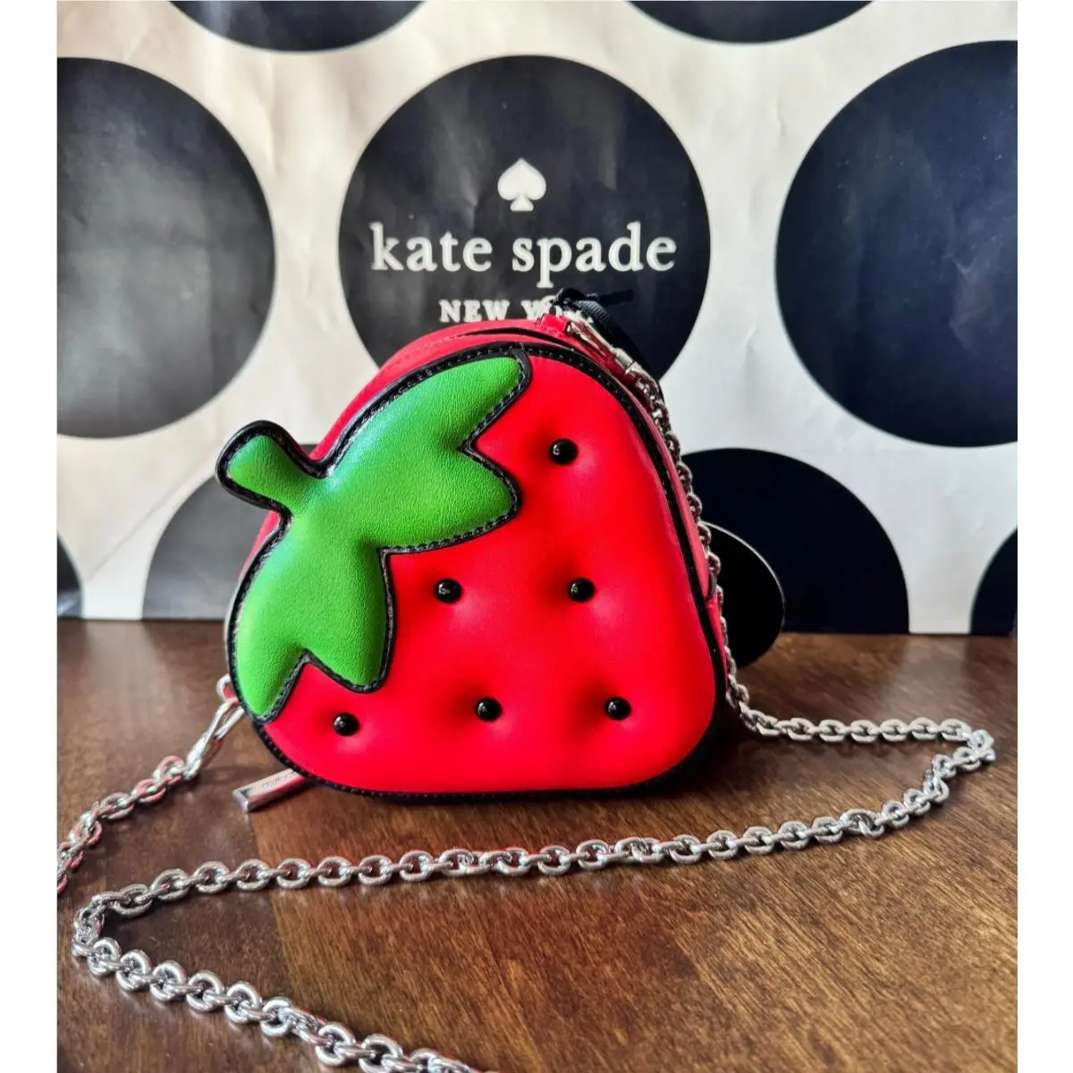 Hello Kitty x Kate Spade 3D Strawberry Mini Crossbody Purse - Limited Edition