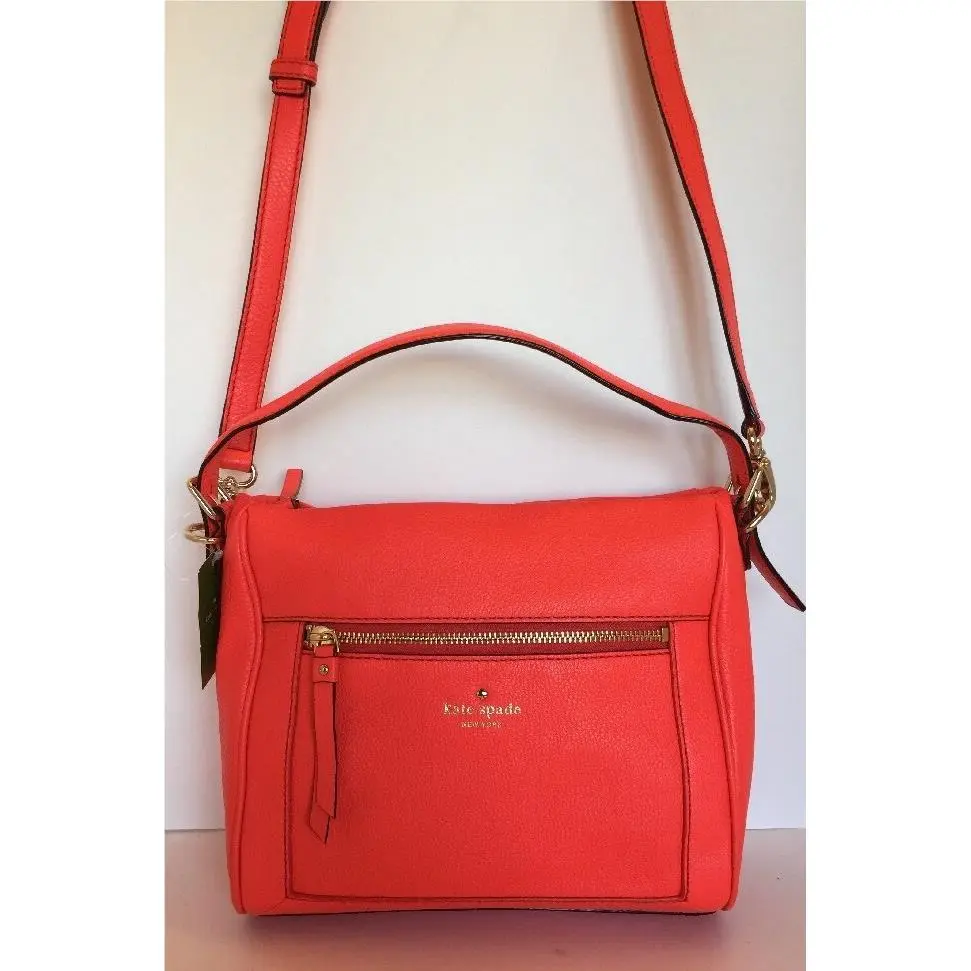 Kate Spade Cobble Hill - Little Harris` Leather Hobo Medium In Geranium Gold