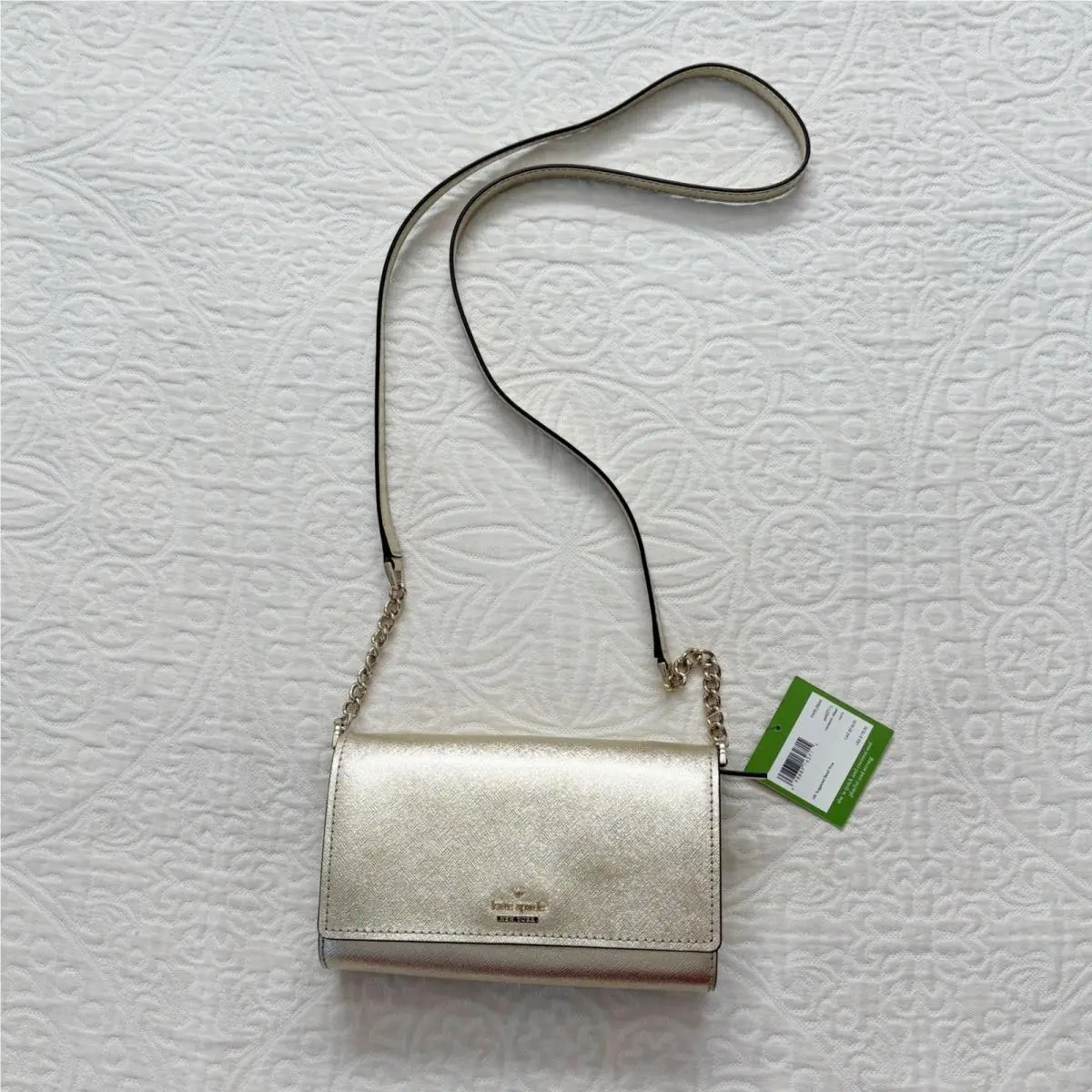 Kate Spade Cameron Street Corin Leather Crossbody Wallet Gold