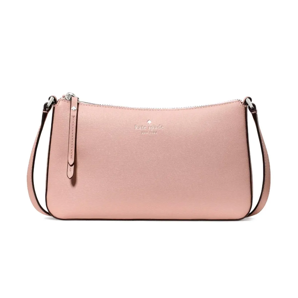 New Kate Spade Ginnie Crossbody Coated Canvas Rose Smoke