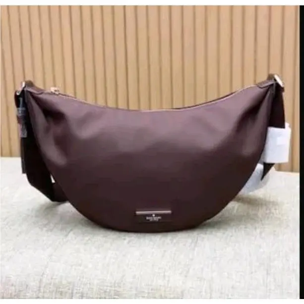 Kate Spade KL966 Carter Nylon Sling Crossbody Bag In Hot Fudge
