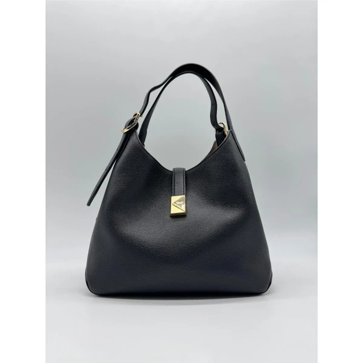 Kate Spade NY Deco Pebbled Leather Small Tote Crossbody Bag - Black